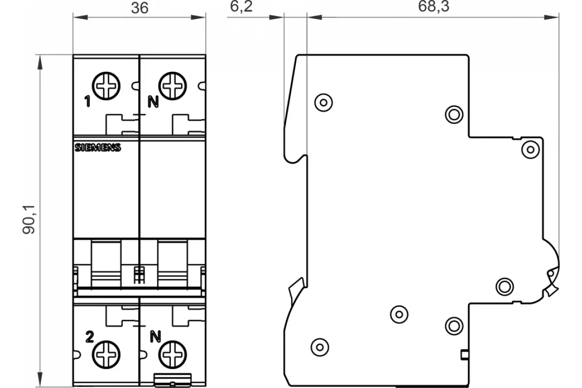 Siemens 5SL3603-7 — Основные устройства