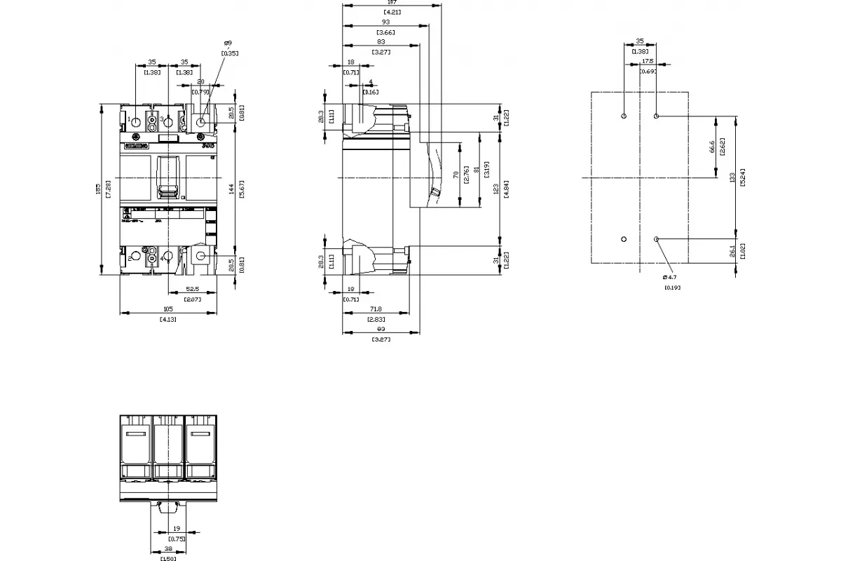 Siemens 3VA5210-1BB31-0AA0 — компонент энергетического оборудования