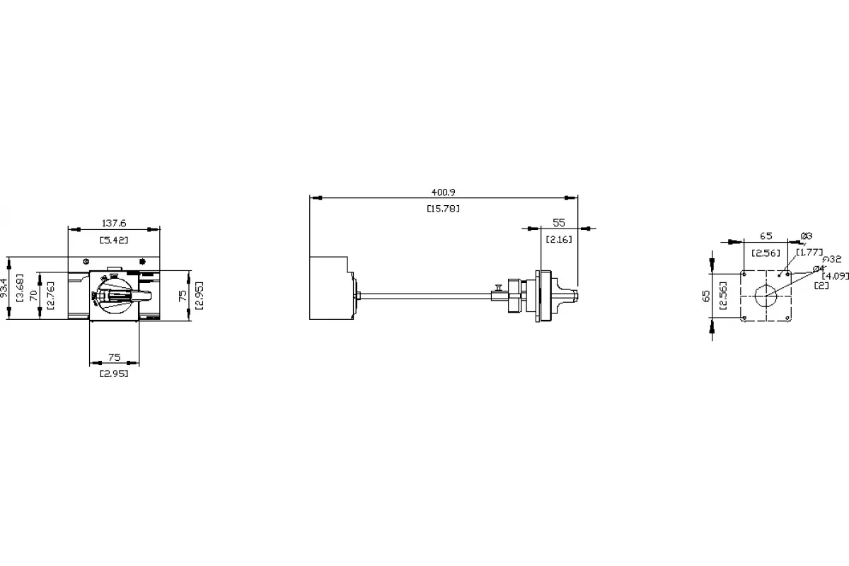 Siemens 3VA9447-0FK31 — Дверной поворотный привод стандарт nema
