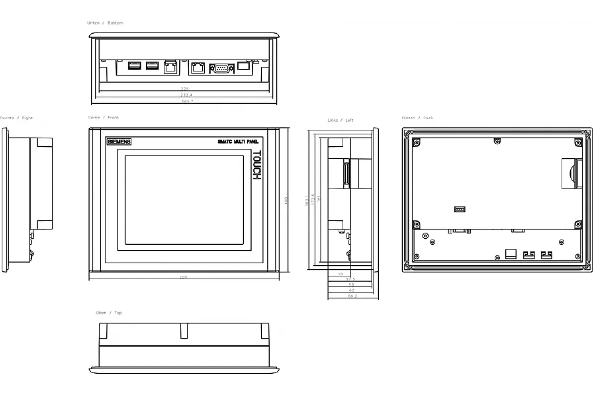 Siemens 6AV6643-0CB01-1AX1 — промышленный компонент