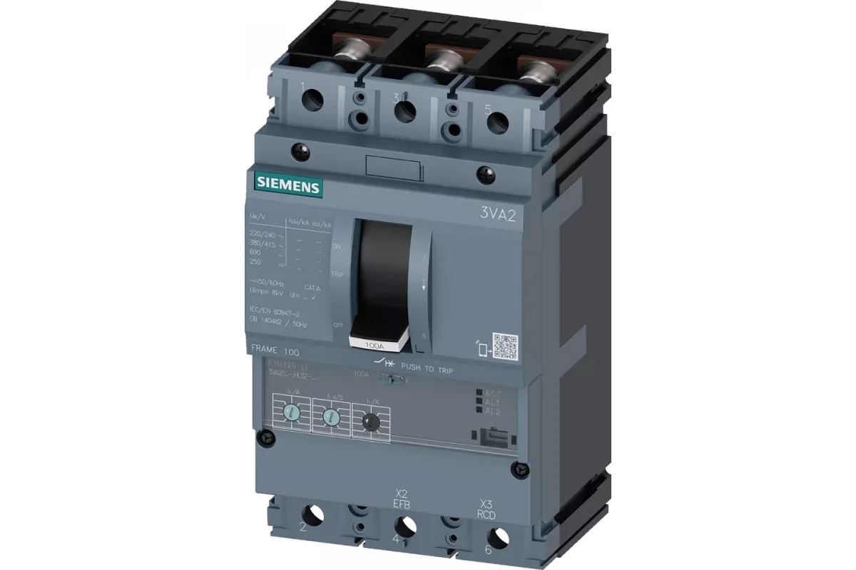 Siemens 3VA2063-8KP46-0AA0 — 3VA автоматические выключатели в литом корпусе до 250 A