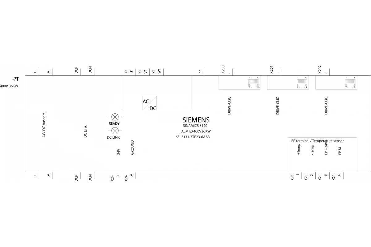 Siemens 6SL3131-6TE23-6AA3 — SINAMICS S120 БЛОК ПИТАНИЯ SMART ВХОД
