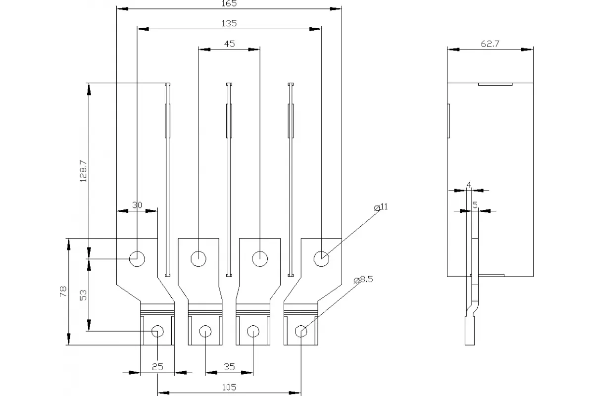 Siemens 3VA9254-0KB05 — Крышка клеммника расширен
