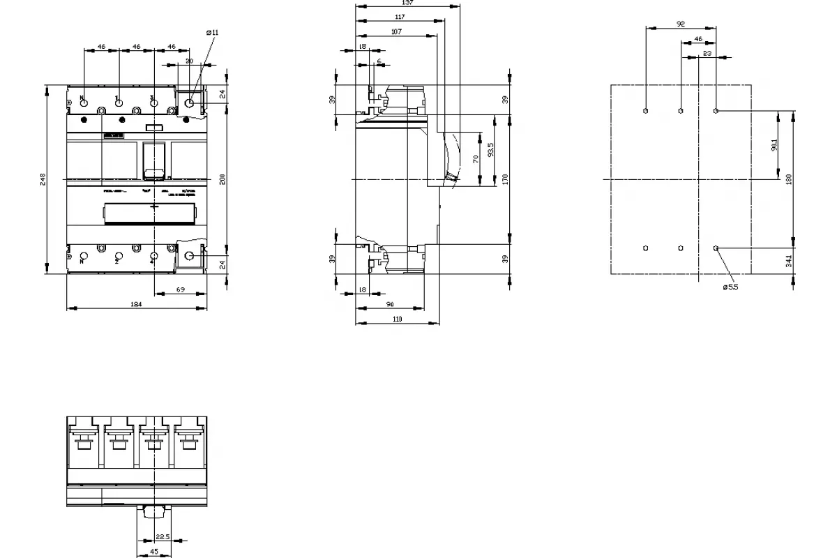 Siemens 3VA1340-4EF42-0AA0 — 3VA автоматические выключатели в литом корпусе до 250 A
