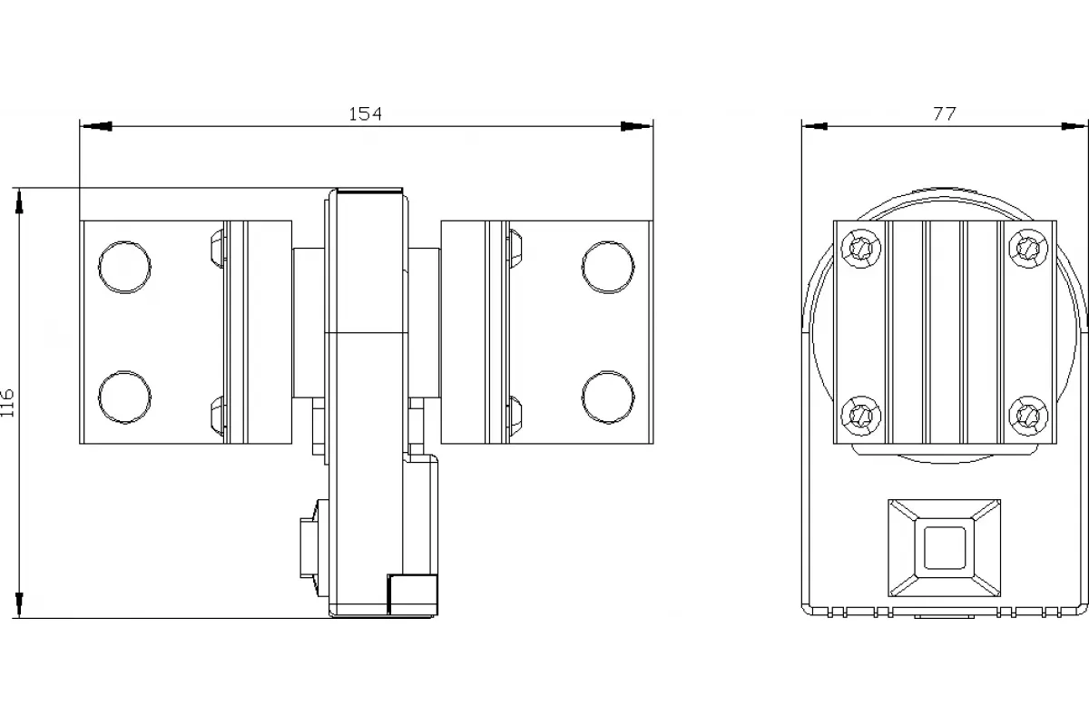 Siemens 3VW8116-7AE01 — 3p фронтальный удлиненный главный вывод принадлежность для авт