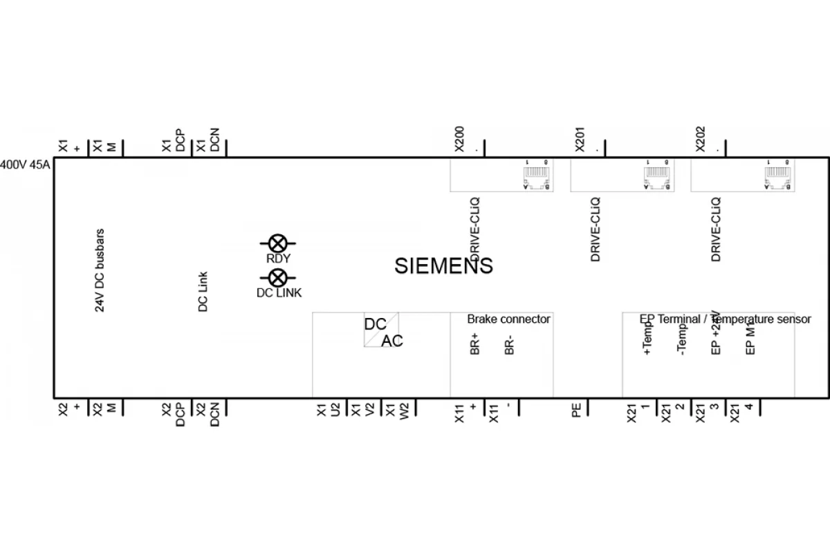 Siemens 6SL3121-1TE21-0AA4 — промышленный компонент
