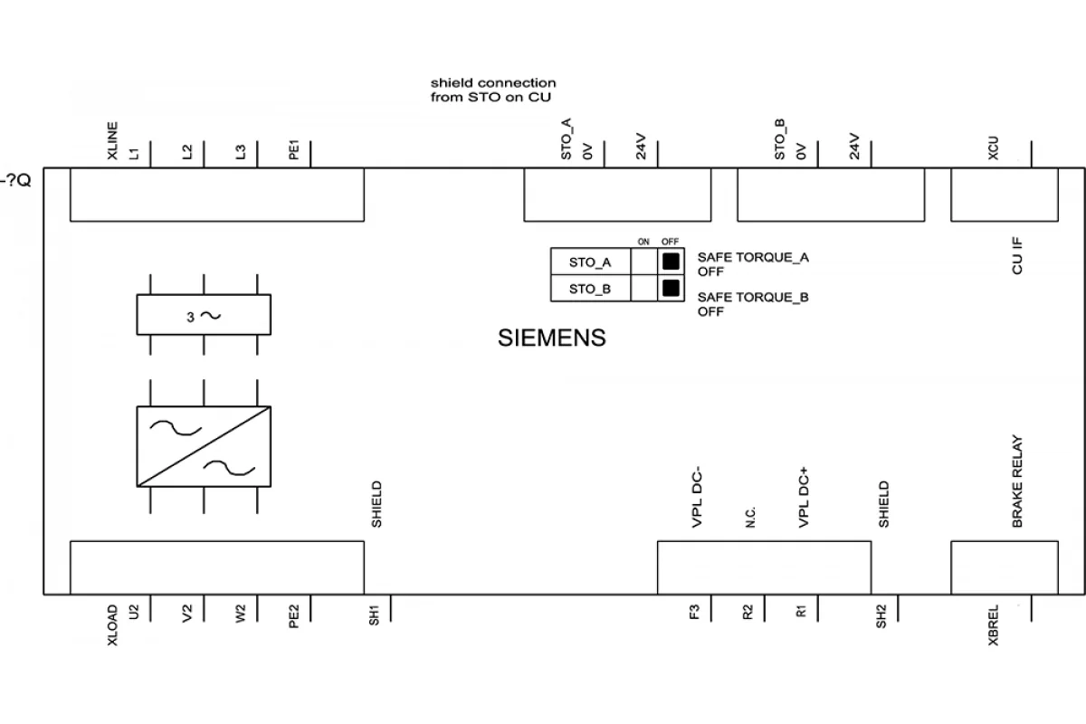 Siemens 6SL3210-1RE28-8AL0 — Sinamics g120 силовой модуль