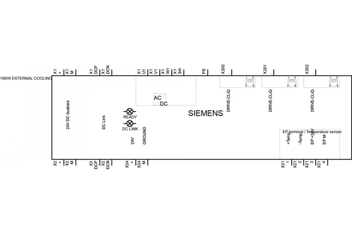 Siemens 6SL3130-6AE15-0AB0 — SINAMICS БЛОК ПИТАНИЯ SMART ВХОД