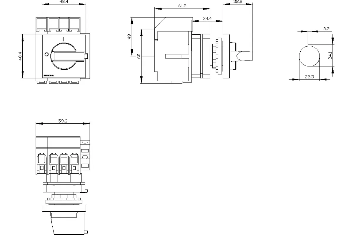 Siemens 3LD3050-1TL11 — Главный выключатель