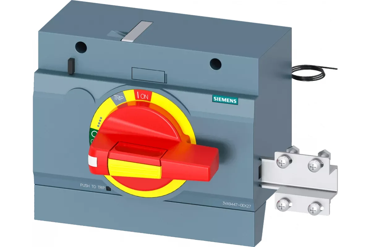 Siemens 3VA9447-0EK25 — Фронтальный поворотный привод для аварийного отключения с блокировкой двери мэк