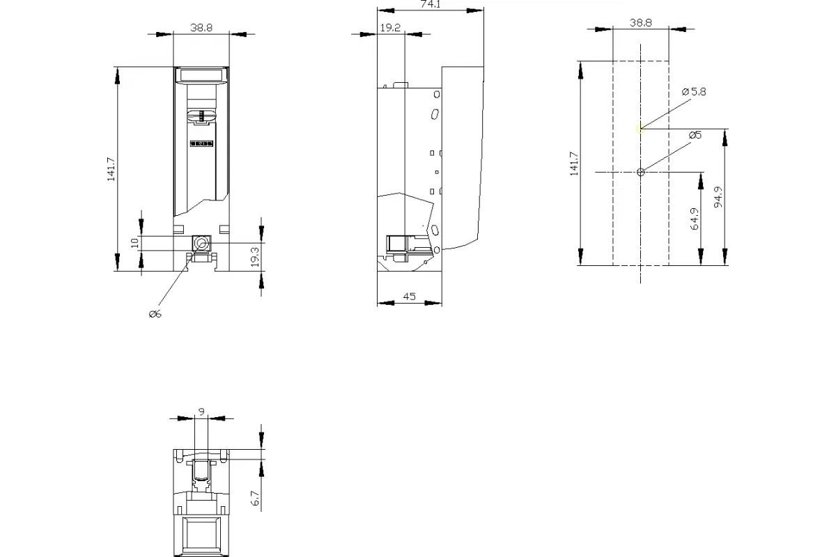 Siemens 3NP1113-2BC20 — Установка на монтажной панели