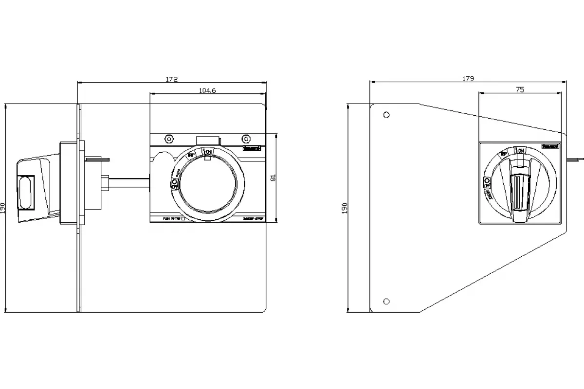 Siemens 3VA9267-0PK55 — Поворотный привод с установкой на боковую стенку авар