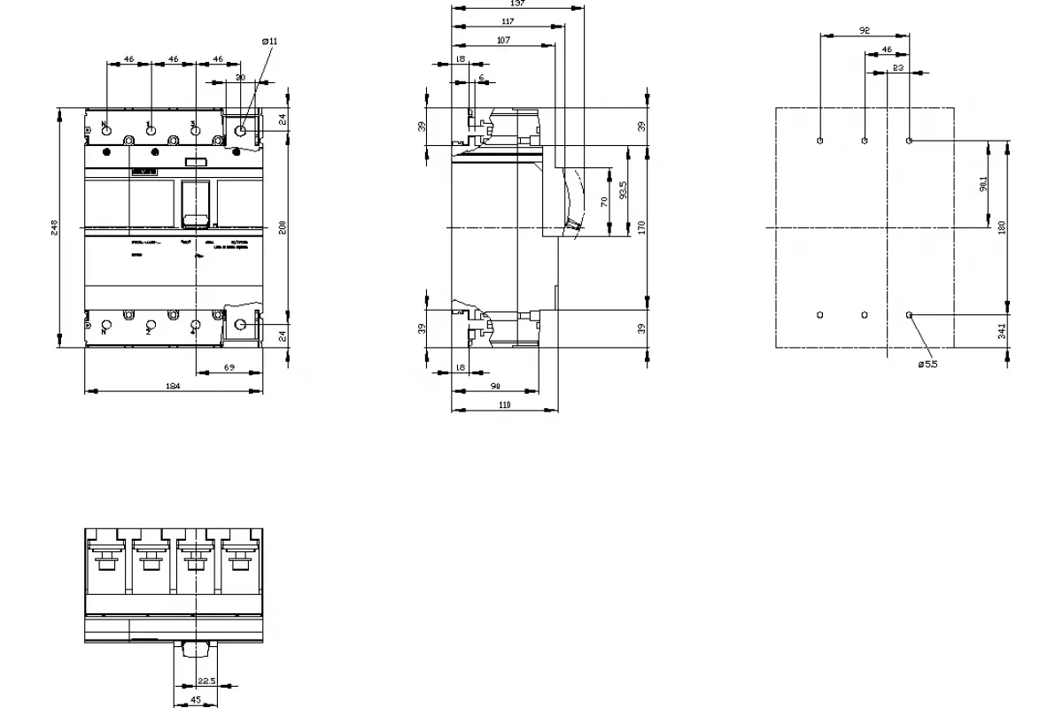 Siemens 3VA1340-1AA32-0AA0 — 3VA автоматические выключатели в литом корпусе до 250 A