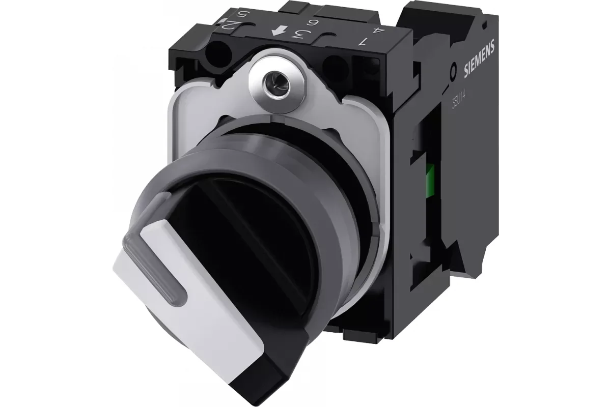 Siemens 3SU1130-2BF60-1MA0 — Поворотный переключатель с возможностью подсветки