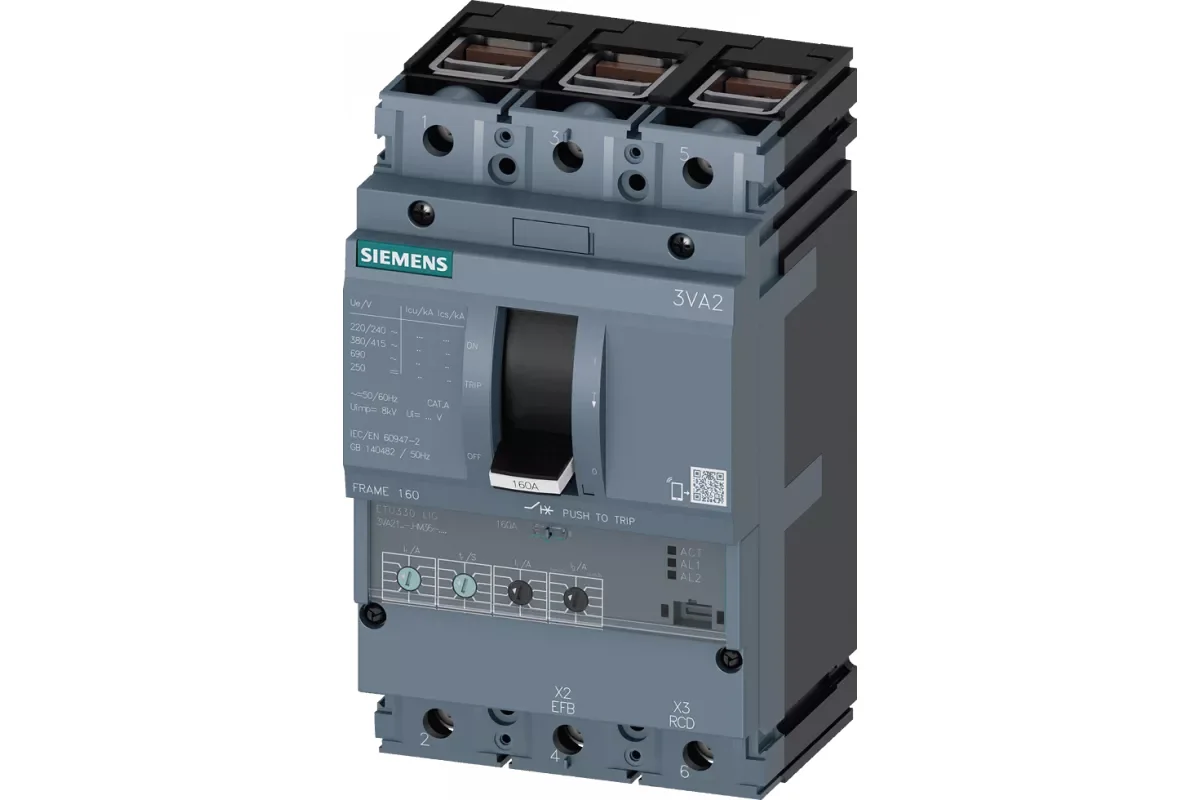 Siemens 3VA2163-8HL32-0AA0 — 3VA автоматические выключатели в литом корпусе до 250 A