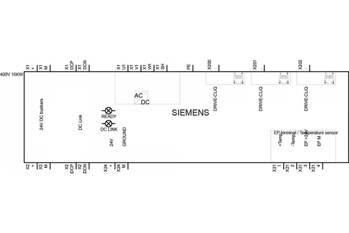 Siemens 6SL3131-6TE21-6AA3 — SINAMICS S120 БЛОК ПИТАНИЯ SMART ВХОД
