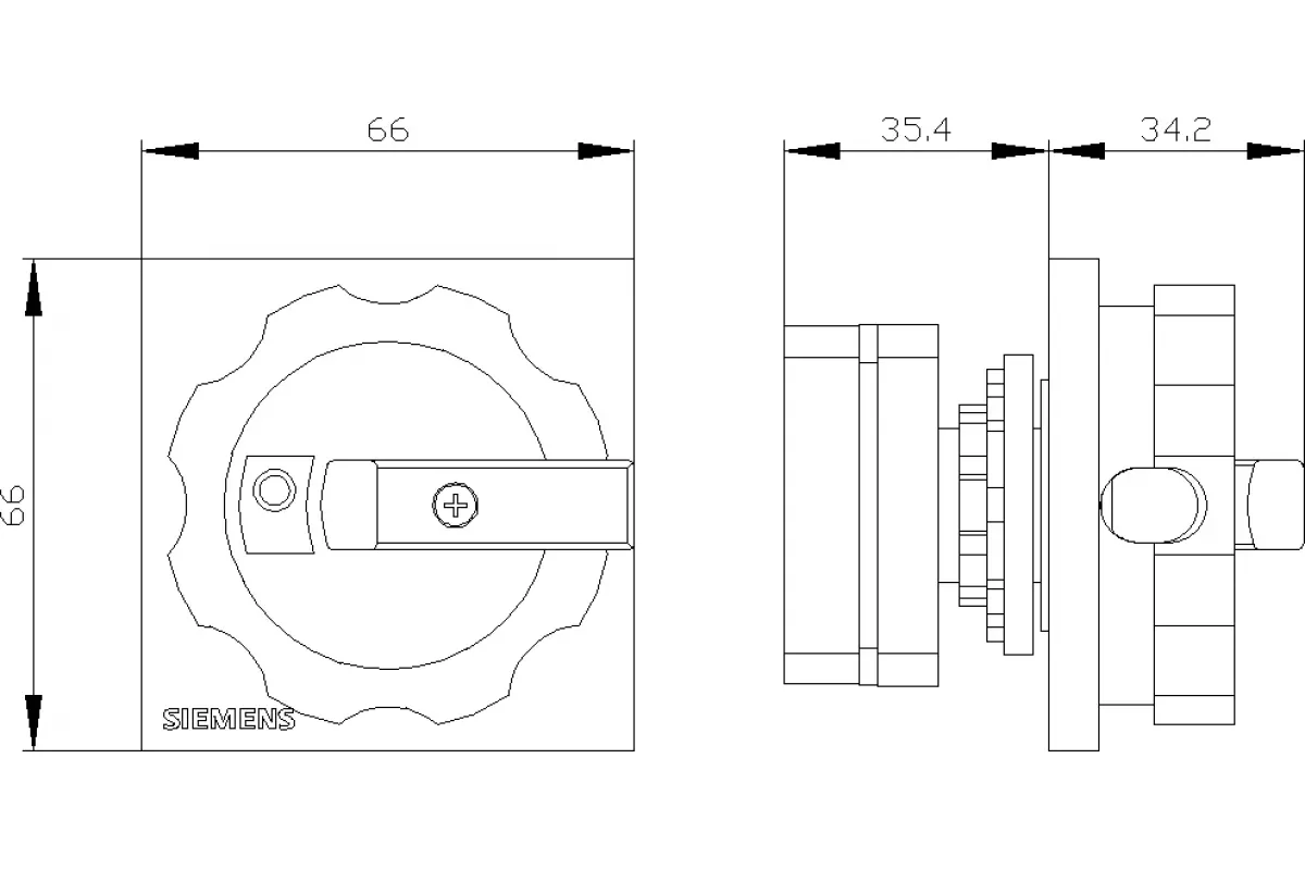 Siemens 3LD9344-4C — Дверной поворотный механизм