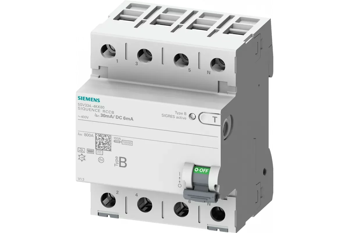 Siemens 5SV3347-4 — УЗО - устройства защитного отключения