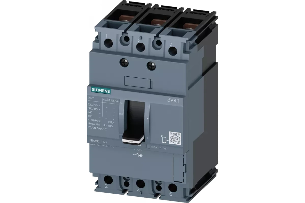 Siemens 3VA1108-6MG36-0AA0 — 3VA автоматические выключатели в литом корпусе до 250 A
