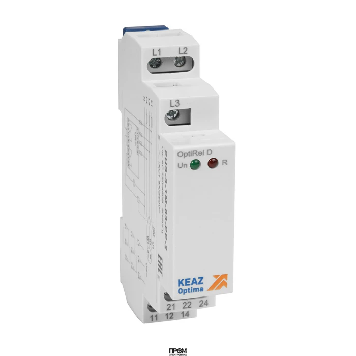 Реле контроля фаз PHS-3-1M-03-PP-2 чередования обрыва фаз 3Ф 2СО 331997, Реле контроля