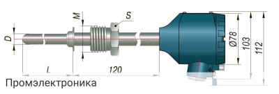 ДТС145Д.И-EXD - термопреобразователь сопротивления с выходным сигналом 4...20 мА взрывозащищенный