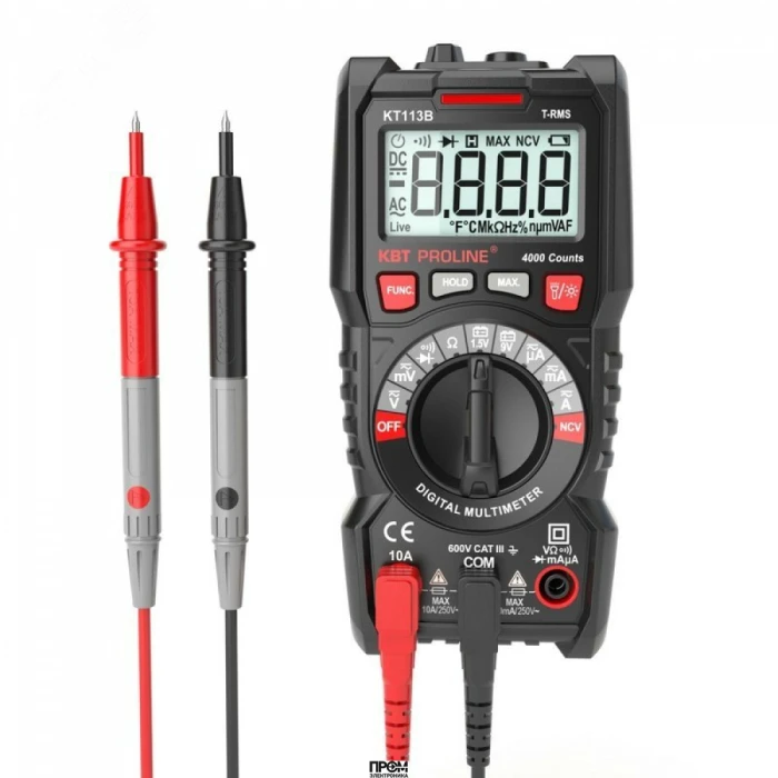 KT 113B серия PROLINE, Компактный многофункциональный цифровой мультиметр c True RMS