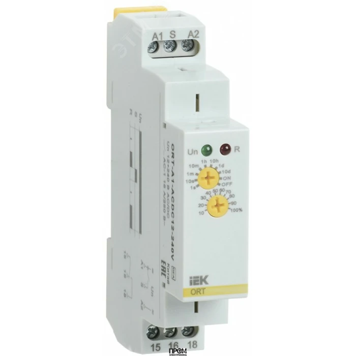 Реле задержки включения ORT. 1 конт. 12-240 В AС/DC ORT-A1-ACDC12-240V, Реле времени, таймер