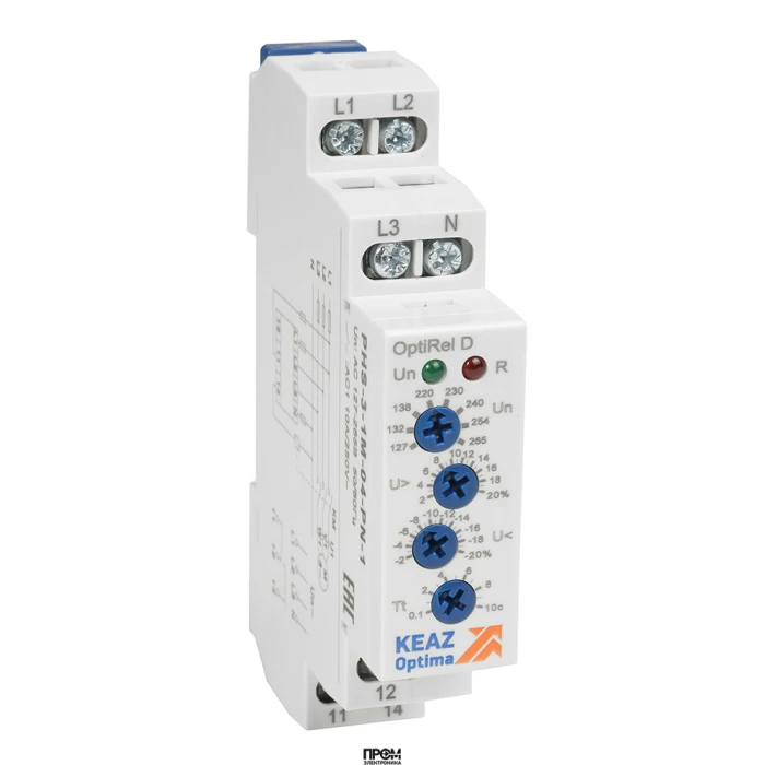 Реле контроля фаз PHS-3-1M-04-PP-2 повышенного/пониженного 3Ф 2СО 331998, Реле контроля