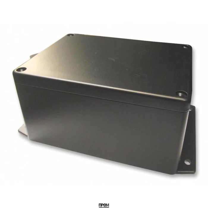 G115MFBK, Герметичный алюминиевый корпус с фланцами, IP65, черный