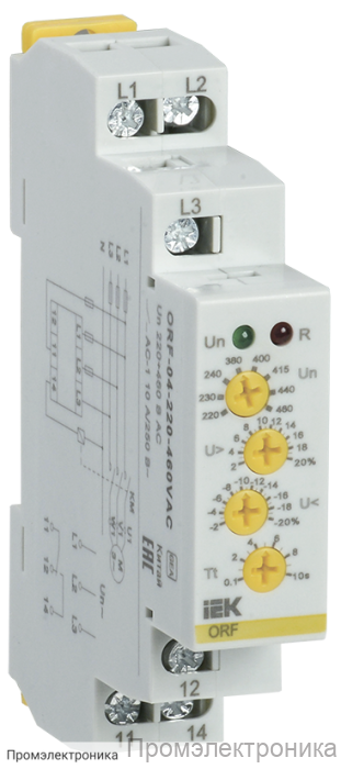 ORF 04 3 фазы 220-460В AC IEK - реле контроля фаз