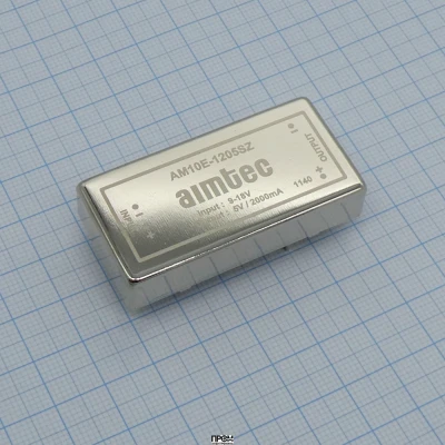 AM20E-2405SZ, DC/DC, 20Вт, вход 18…36В, выход 5В/4А, изоляция 1600В DC, КПД 93%, максимальная емкостная нагрузка не более 6800мкФ, вход On/Off, 2x1&quot;, 50.8x25.4x10.2мм, -40…85°C, металл