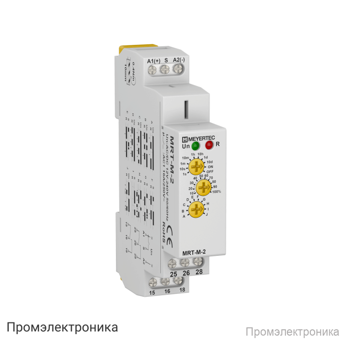 MRT-M-2 - реле времени многофункциональное, 2хSPDT, 12…240V AC/DC