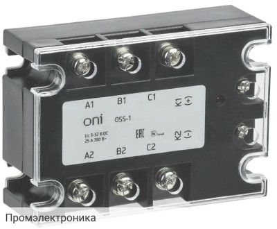 OSS-1 40А 380В AC 3-32В DC ONI - реле твердотельное
