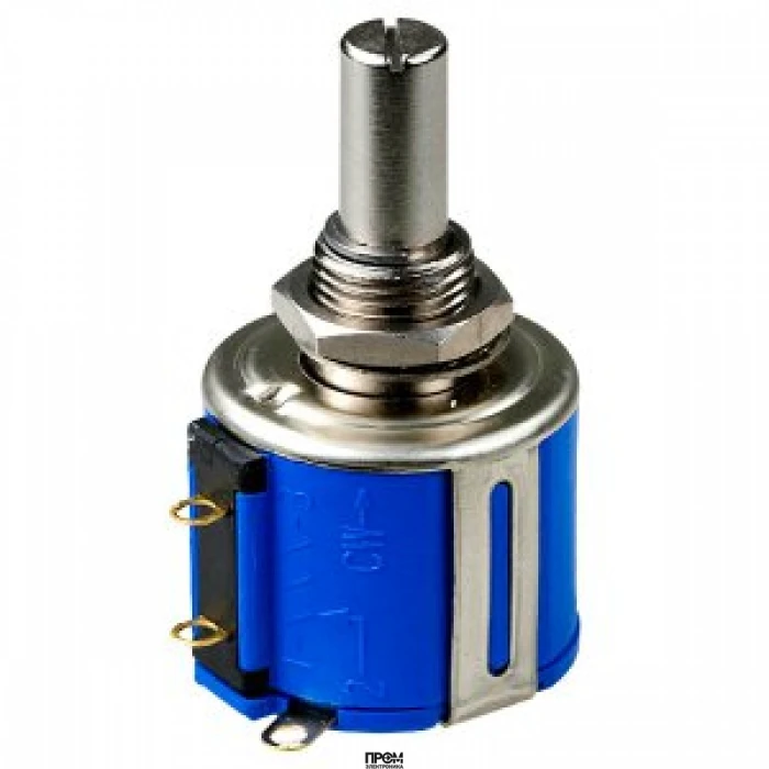 3541H-1-103L, Потенциометр проволочный 10кОм 2Вт линейный, вал 6.34мм