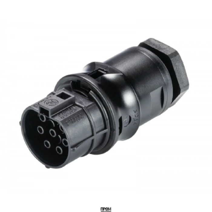Разъем RST20I7S B1 M00V SW 96.071.6053.1, Розеточный разъем в панель, М20, IP68(69k), 7 полюсов, винтовая фиксация провода, номинальные характеристики: 250/400V, 20A, цвет: черный, серия RST Classic
