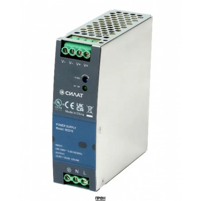 Источник питания 24 V DC/5 A, 902450, Источник питания, однофазный, 24VDC / 5A, 120W, диапазон входн. напр.: 90 - 264VAC / 127 - 370VDC; габариты (мм): 126,5х125х40, монтаж: на DIN рейку, рабочая температура -20…+70 град. С