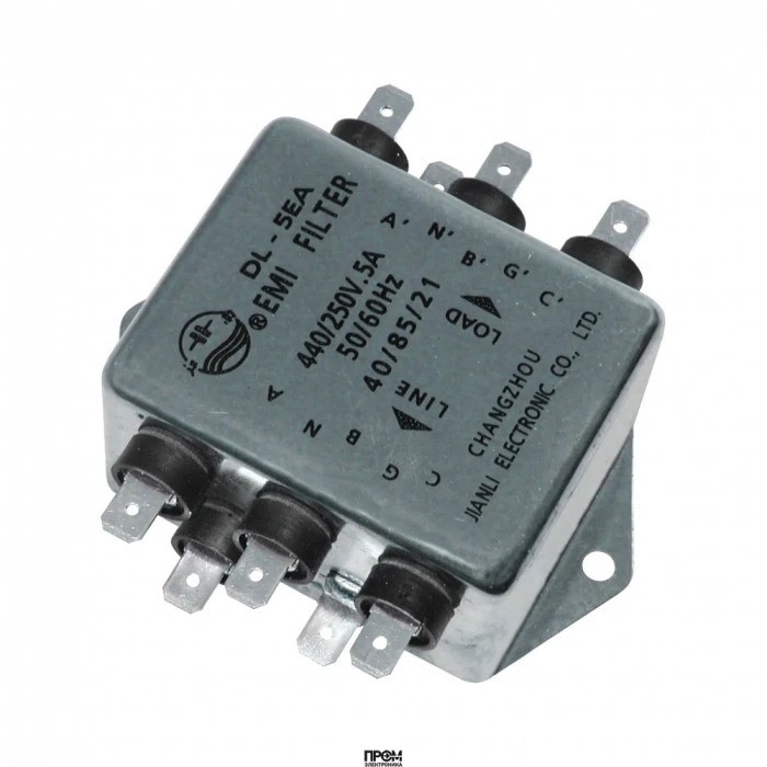 DL-5EA, Трехфазный сетевой фильтр 3х5А 250В