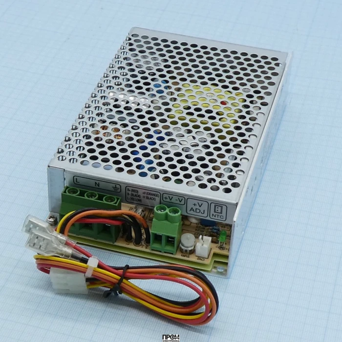 SCP-75-12, AC-DC с функцией UPS, 75Вт, вход 85…264В AC, 47…63Гц /120…370В DC, выход 13.8В/0…5.4A, рег. вых=13.1…15.9В, изоляция 3000В AC, в кожухе 159х97х38мм, -20…+60°С.