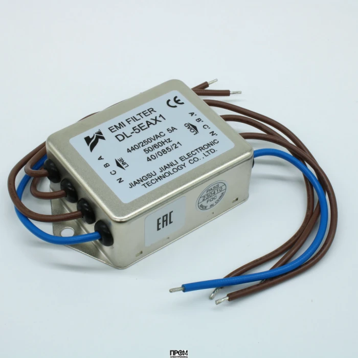 DL-5EAX1, Трехфазный сетевой фильтр 3х5А 250В