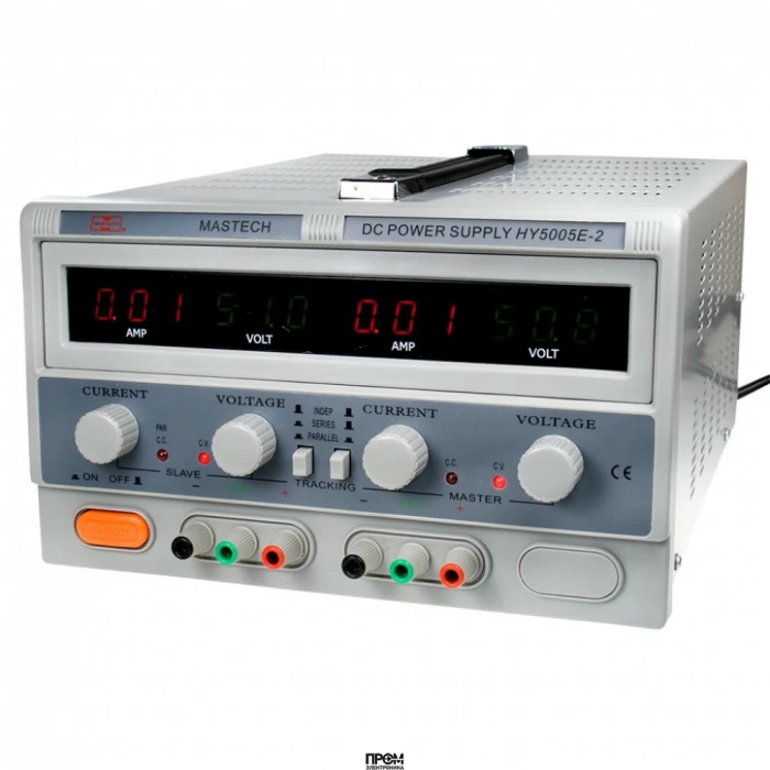 HY-5005E-2, лабораторный блок питания 0-50В/5Aх2