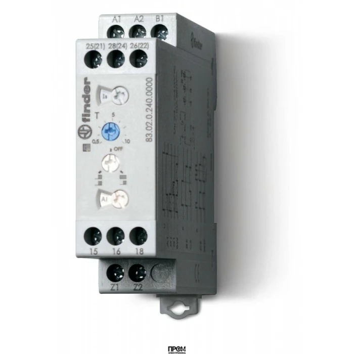 Таймер мультифункциональный 240В AC/DC 2CO 12А 0.05с…10дн. 830202400000, Реле времени, таймер