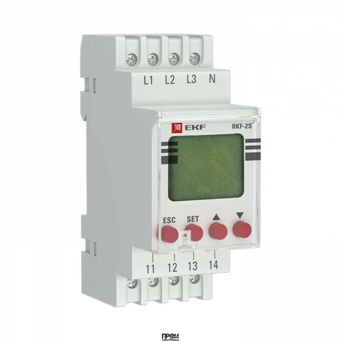 Реле контроля фаз с LCD дисплеем RKF-2S (с нейтралью) rkf-2s, Реле контроля