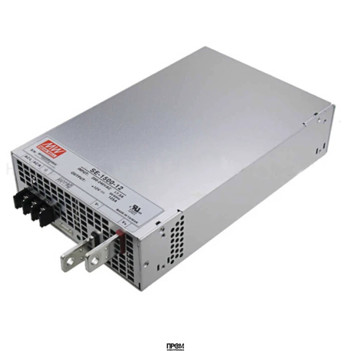 SE-1500-24, AC-DC, 1500Вт, вход 180...264В AC 47...63Гц/ 254...370В DC, выход 24В/62,5A, рег. вых 21,6...26,4В, изоляция 3000V AC, в кожухе 278x178х63,5мм, -20…+70°С