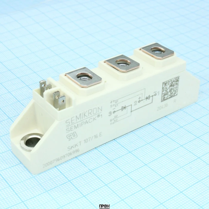 SKKT107/16E, Силовой тиристорный модуль 1600В 119А