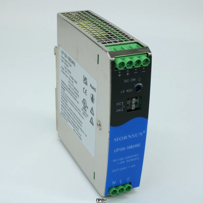 LIF120-10B24R2, Преобразователь AC-DC на DIN-рейку 120Вт, выход 24В/5A