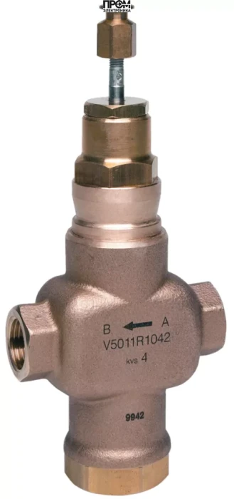 2-х ходовой регулирующий линейный муфтовый клапан DN40 PN16 Kvs 25 20мм Honeywell V5011R1083