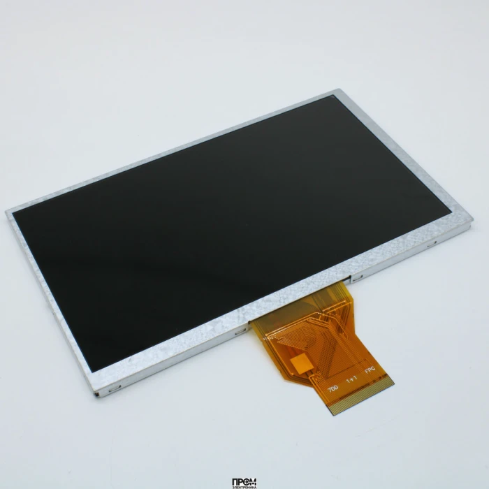 ZW-T070QWH-103, TFT 7.0", Разрешение: 800x480, Тип: TN 12:00, Яркость: 800 кд/м2, Контроллер: HX8664B+HX8264E, 50 пин., Интерфейс: 24BIT RGB, Размер модуля, мм: 165.00*100.00*5.70, Рабочая температура, С: -20~+70