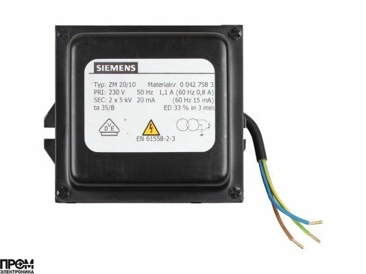 Трансформатор поджига Siemens ZM 20/10 00427583
