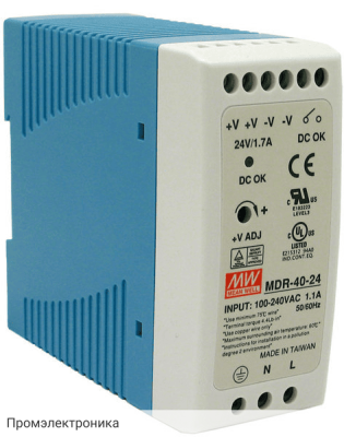 MDR-40-24 - блок питания AC-DC на DIN-рейку 40Вт