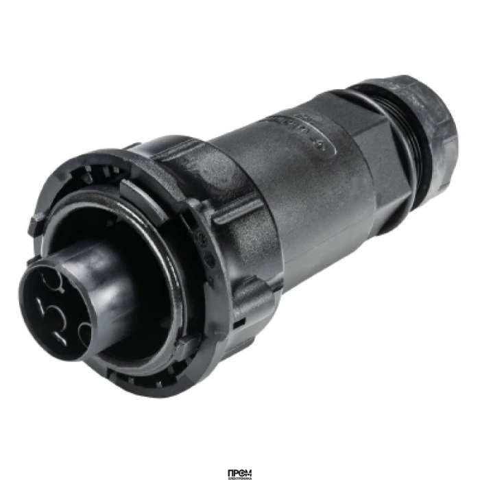 Разъем RST50i5S S1 ZR5 S SW, Розеточный разъем на кабель диам. 15-25 мм, IP66/67/69 5 полюсов, цвет: черный, номинальные характеристики: 250V/400V+PE 50A, серия gesis RST POWER